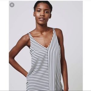 Topshop blue and white cami